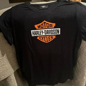 Harley-Davidson Black Tee with Orange Logo